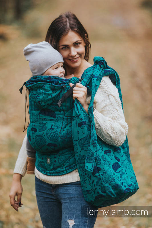 Hobo Bag made of woven fabric, 100% cotton - UNDER THE LEAVES #babywearing
