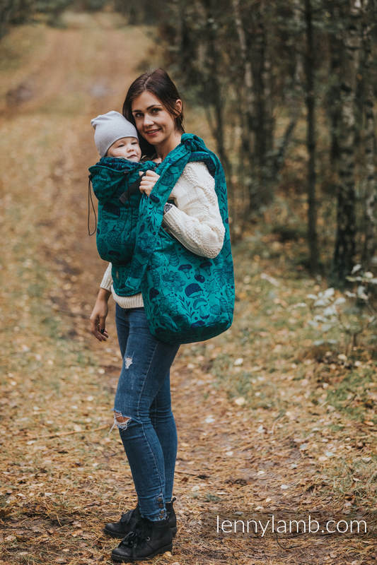 Hobo Bag made of woven fabric, 100% cotton - UNDER THE LEAVES #babywearing