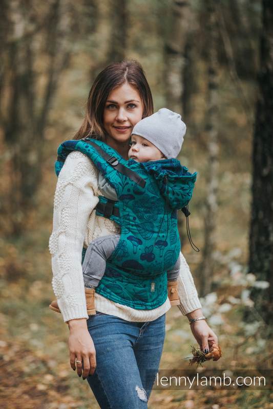 Nosidełko Ergonomiczne z tkaniny żakardowej 100% bawełna , Toddler Size, POD LIŚCIEM - Druga Generacja #babywearing
