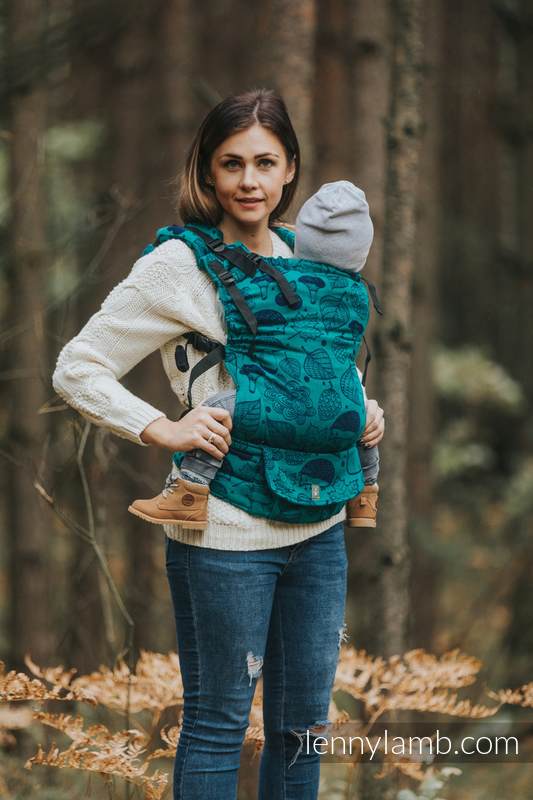 LennyUp Carrier, Standard Size, jacquard weave 100% cotton - UNDER THE LEAVES #babywearing
