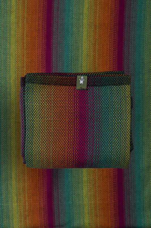 LennyUp Carrier, Standard Size, herringbone weave 100% cotton - LITTLE HERRINGBONE IMAGINATION DARK #babywearing