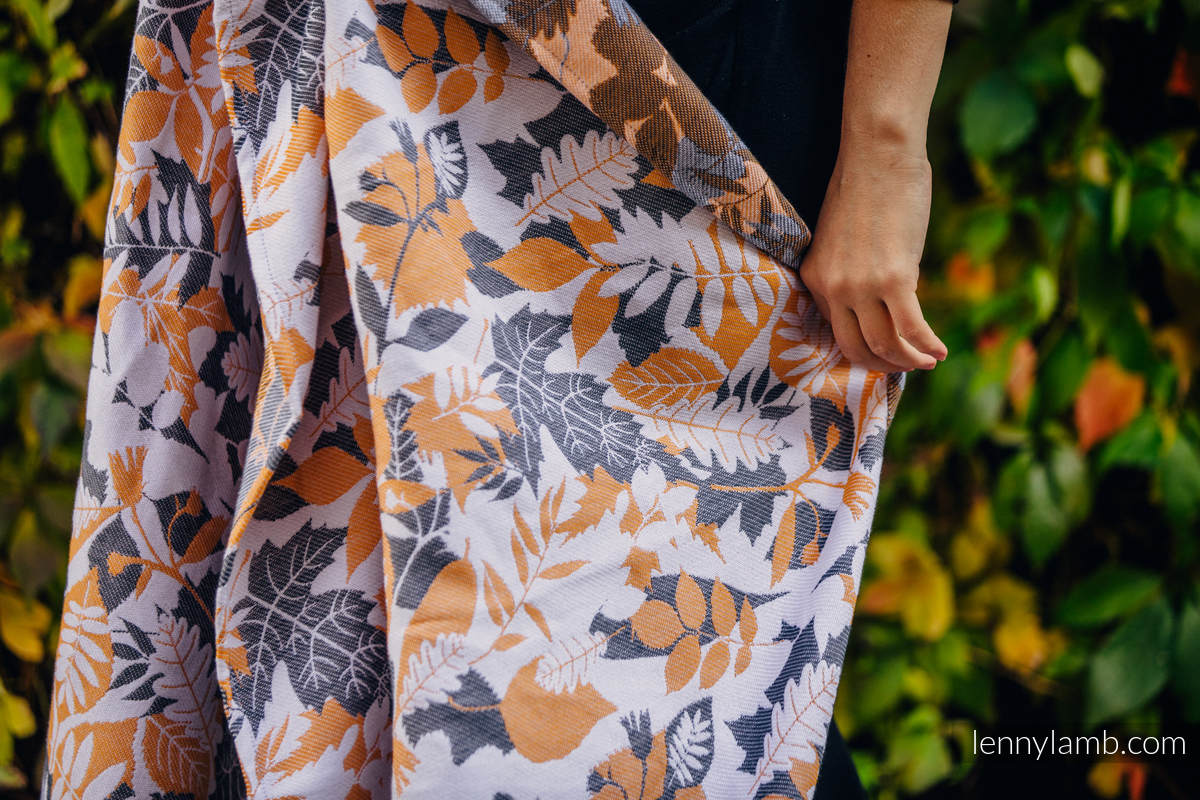Żakardowa chusta do noszenia dzieci, bawełna - POWIEW JESIENI - rozmiar S #babywearing