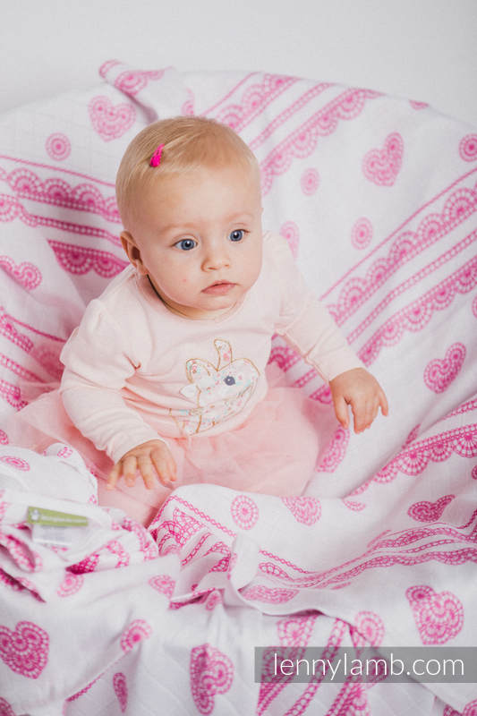 Muslin Square Set - SWEET NOTHINGS, ROSE BLOSSOM, ICED LACE PINK & WHITE #babywearing
