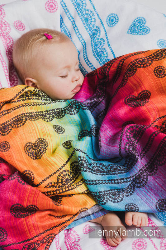 Muslin Square Set - RAINBOW LACE DARK, ICED LACE PINK & WHITE, ICED LACE TURQUOISE & WHITE #babywearing