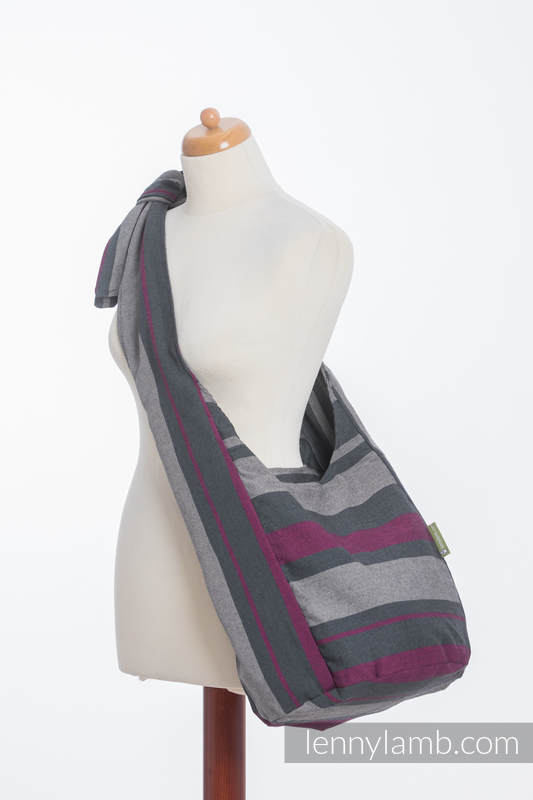 Hobo Bag made of woven fabric, 100% cotton - SMOKY - FUCHSIA  #babywearing