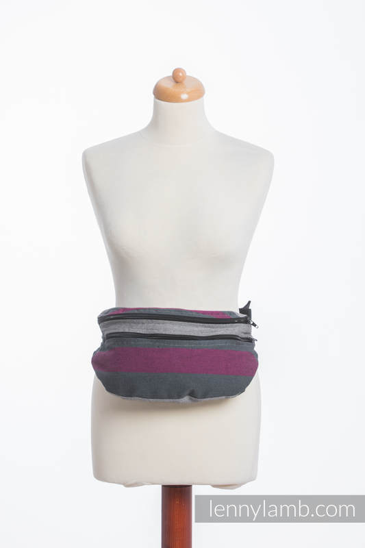 Waist Bag made of woven fabric, size large (100% cotton) - SMOKY - FUCHSIA  #babywearing