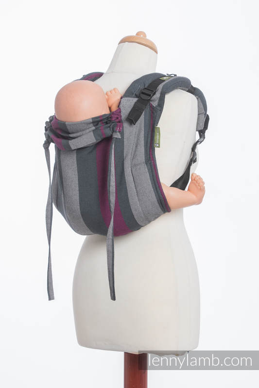 Lenny Buckle Onbuhimo baby carrier, toddler size, broken-twill weave (100% cotton) - SMOKY - FUCHSIA (grade B) #babywearing
