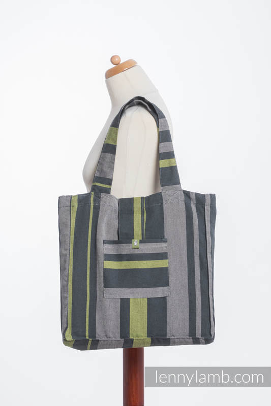 Shoulder bag made of wrap fabric (100% cotton) - SMOKY - LIME - standard size 37cmx37cm #babywearing