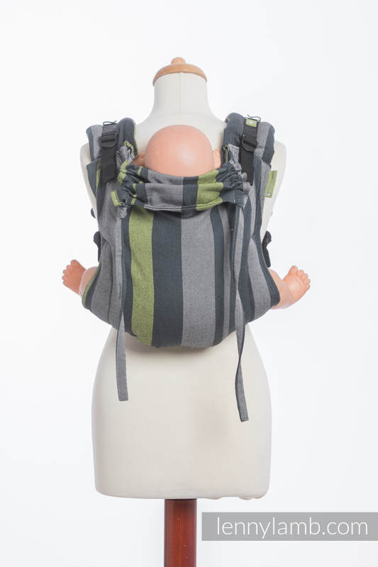 Nosidło Klamrowe ONBUHIMO z tkaniny skośno-krzyżowej (100% bawełna), rozmiar Toddler - SMOKY - LIMONKA  #babywearing