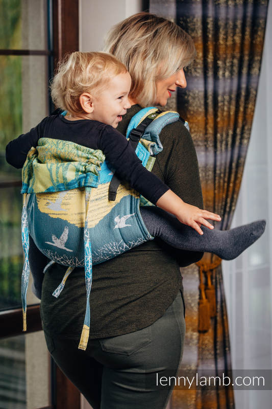 Lenny Buckle Onbuhimo baby carrier, standard size, jacquard weave (100% cotton) - WANDER  #babywearing