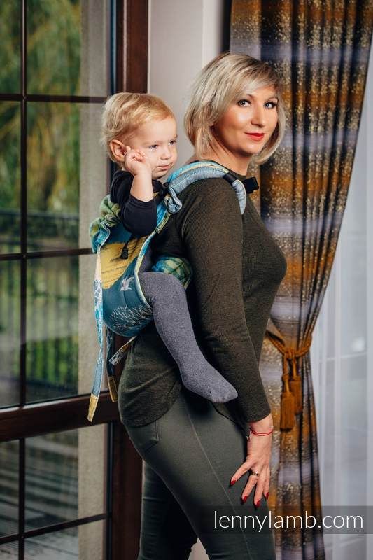 Nosidło Klamrowe ONBUHIMO z tkaniny żakardowej (100% bawełna), rozmiar Toddler - WĘDRÓWKA  #babywearing