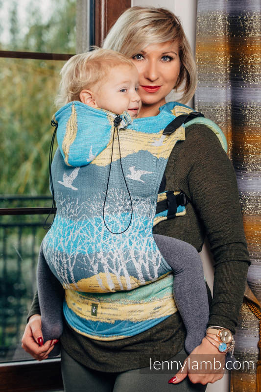 Nosidełko Ergonomiczne z tkaniny żakardowej 100% bawełna , Toddler Size, WĘDRÓWKA - Druga Generacja #babywearing