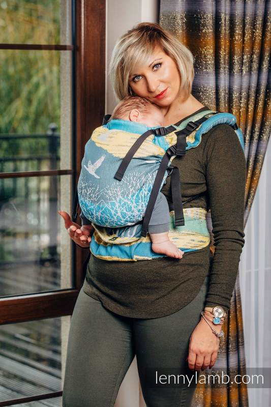 Mochila LennyUp, talla estándar, tejido jaquard 100% algodón - conversión de fular WANDER #babywearing