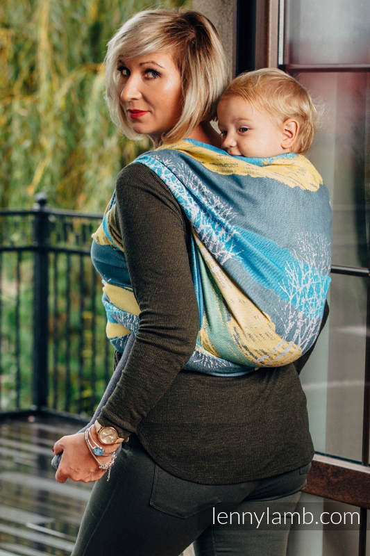 Żakardowa chusta do noszenia dzieci, bawełna - WĘDRÓWKA - rozmiar S #babywearing
