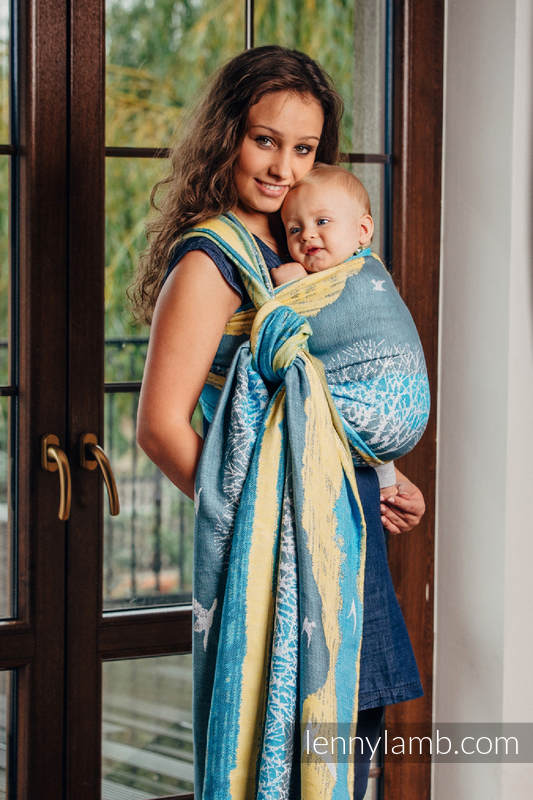 Żakardowa chusta do noszenia dzieci, bawełna - WĘDRÓWKA - rozmiar XL #babywearing