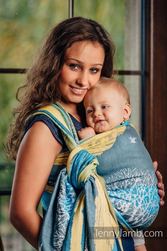 Żakardowa chusta do noszenia dzieci, bawełna - WĘDRÓWKA - rozmiar M (drugi gatunek) #babywearing