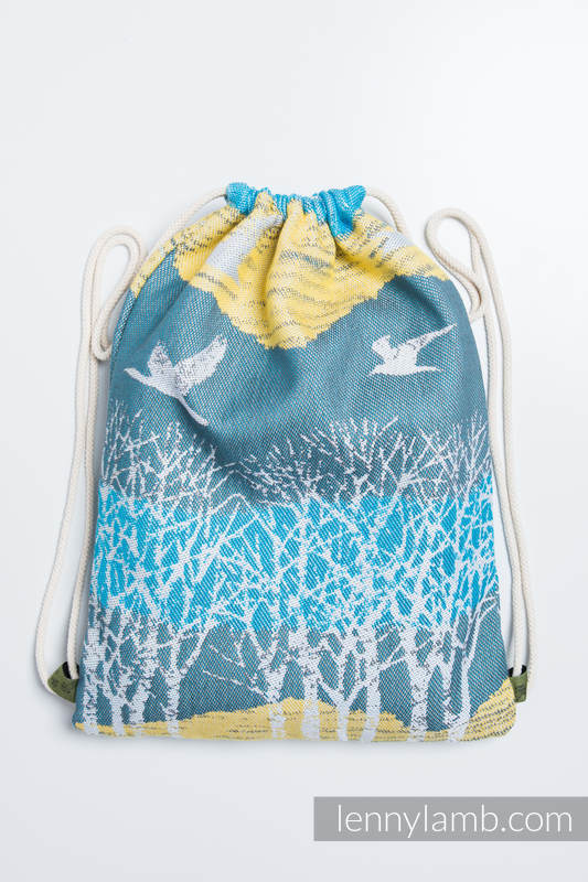 Mochila portaobjetos hecha de tejido de fular (100% algodón) - WONDER - talla estándar 32cmx43cm #babywearing