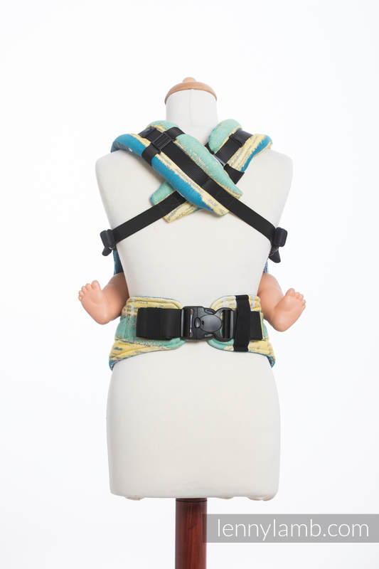 Mochila LennyUp, talla estándar, tejido jaquard 100% algodón - conversión de fular WANDER (grado B) #babywearing