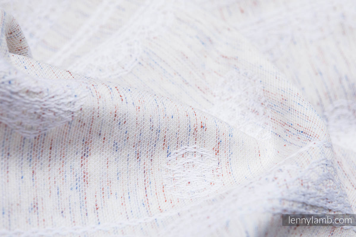 Bandolera de anillas, tejido Jacquard (80% algodón, 17% lana merino, 2% seda, 1% cachemir) - VINTAGE LACE - long 2.1m #babywearing