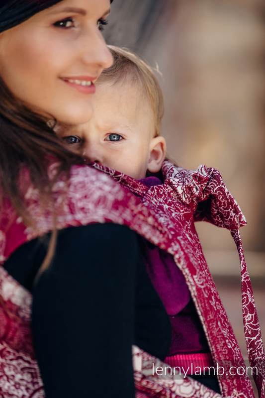 WRAP-TAI Tragehilfe Toddler mit Kapuze/ Jacquardwebung / 100% Baumwolle / WILD WINE  #babywearing