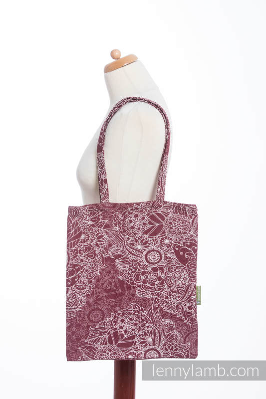 Einkaufstasche, hergestellt aus gewebtem Stoff (100% Baumwolle) - WILD WINE  #babywearing