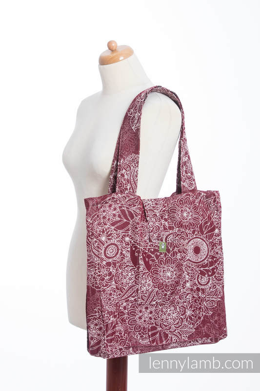 Shoulder bag made of wrap fabric (100% cotton) - WILD WINE - standard size 37cmx37cm #babywearing