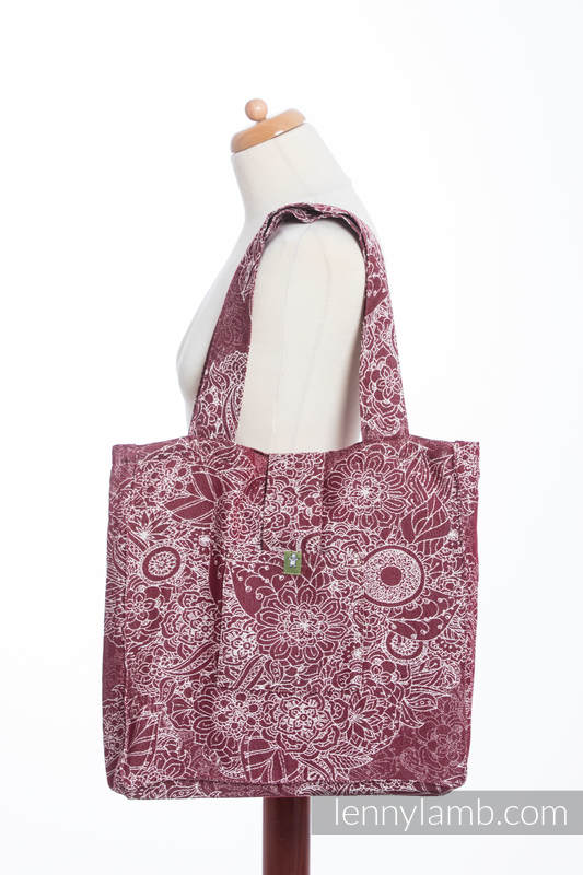Shoulder bag made of wrap fabric (100% cotton) - WILD WINE - standard size 37cmx37cm #babywearing