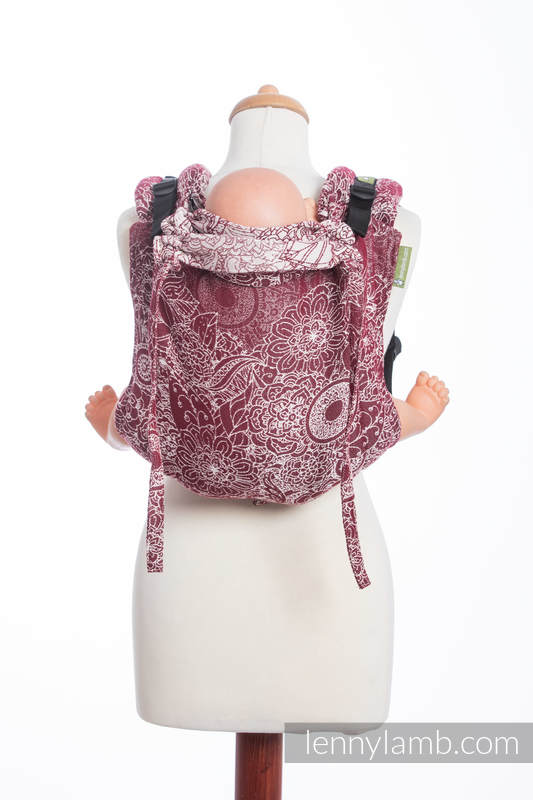 Lenny Buckle Onbuhimo baby carrier, toddler size, jacquard weave (100% cotton) - WILD WINE  #babywearing