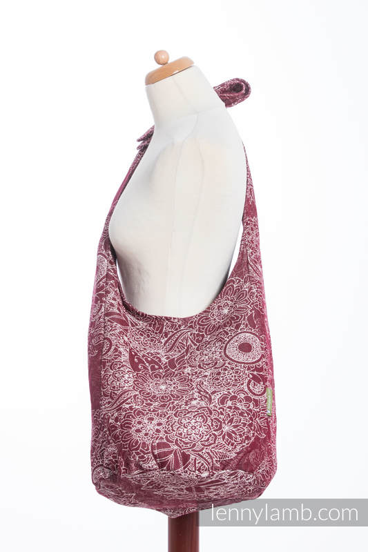Hobo Bag made of woven fabric, 100% cotton - WILD WINE  #babywearing
