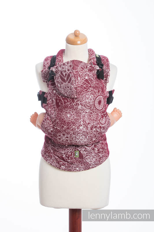 Mochila ergonómica, talla Toddler, jacquard 100% algodón - WILD WINE - Segunda generación #babywearing