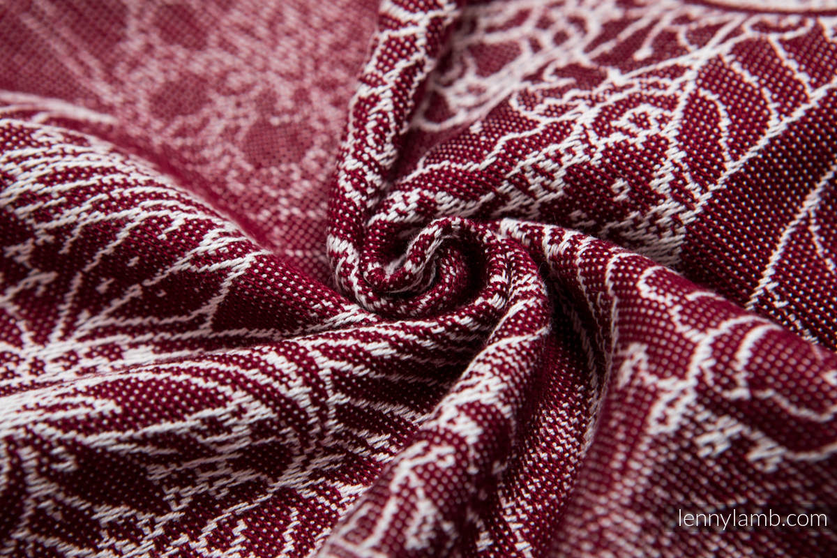Baby Wrap, Jacquard Weave (100% cotton) - WILD WINE - size XL #babywearing
