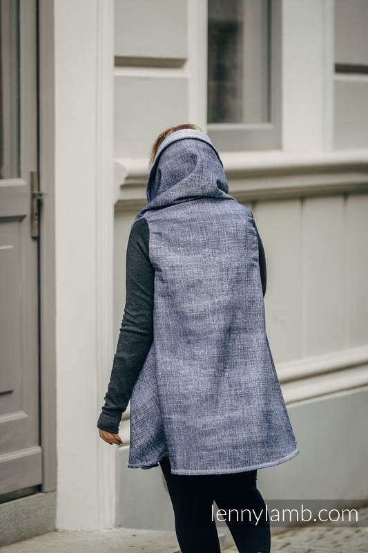 Długi kardigan - rozmiar 2XL/3XL - Denim Blue #babywearing