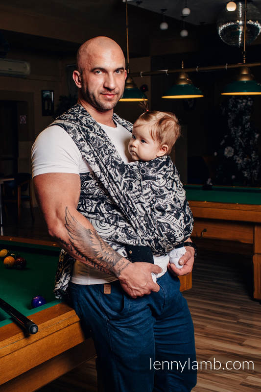 Żakardowa chusta do noszenia dzieci, bawełna - MECHANIZM - rozmiar XS #babywearing