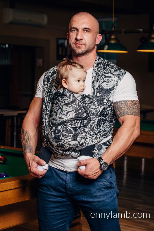 Żakardowa chusta do noszenia dzieci, bawełna - MECHANIZM - rozmiar L #babywearing