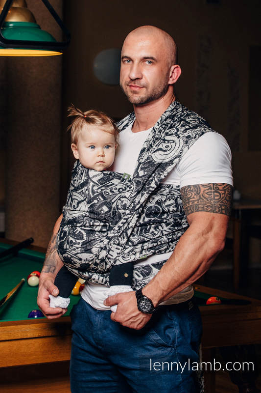 Żakardowa chusta do noszenia dzieci, bawełna - MECHANIZM - rozmiar XL #babywearing