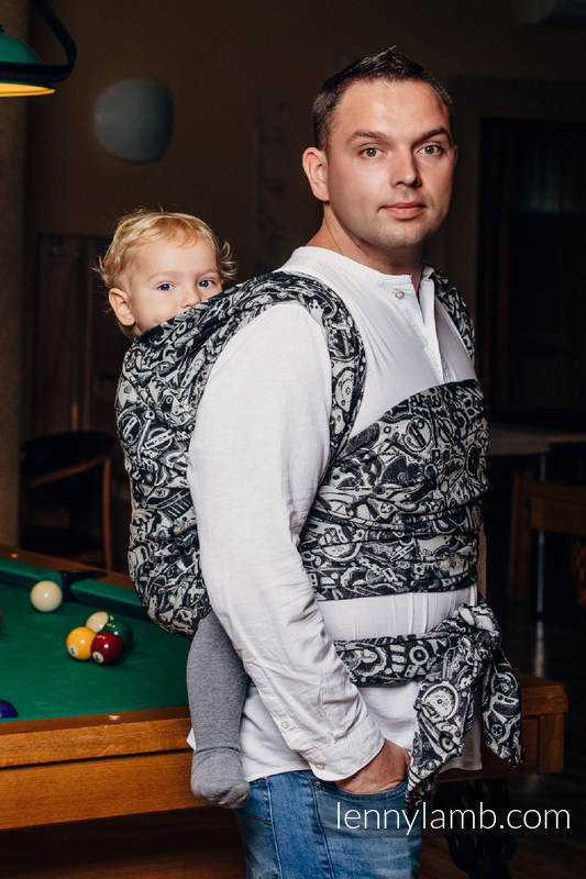 Żakardowa chusta do noszenia dzieci, bawełna - MECHANIZM - rozmiar S #babywearing