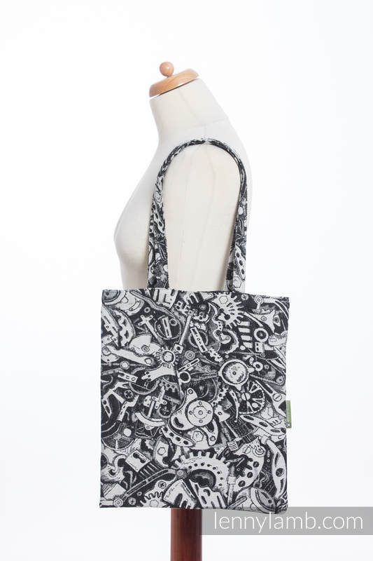 Einkaufstasche, hergestellt aus gewebtem Stoff (100% Baumwolle) - CLOCKWORK  #babywearing