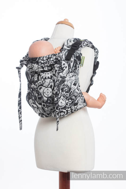 Lenny Buckle Onbuhimo baby carrier, toddler size, jacquard weave (100% cotton) - CLOCKWORK  #babywearing