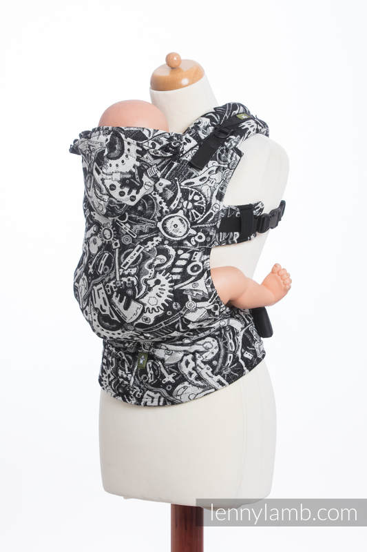 Ergonomic Carrier, Toddler Size, jacquard weave 100% cotton - CLOCKWORK - Second Generation #babywearing