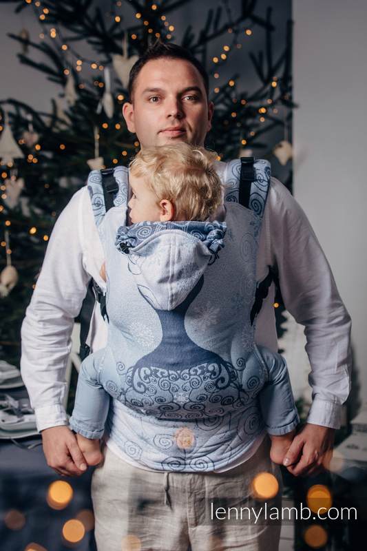 Porte-bébé ergonomique, taille bébé, jacquard 100% coton, WINTER PRINCESSA - Deuxième génération (grade B) #babywearing