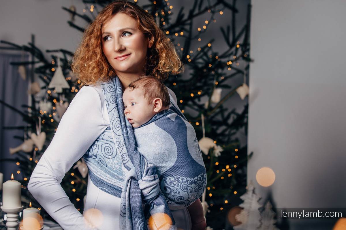 Żakardowa chusta do noszenia dzieci, bawełna - ZIMOWA KSIĘŻNICZKA - rozmiar XL #babywearing