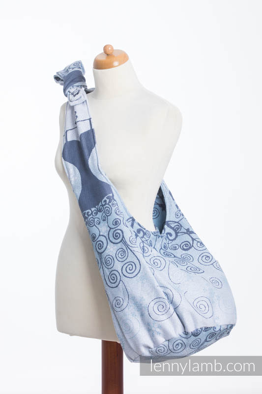 Hobo Tasche, hergestellt vom gewebten Stoff (100% Baumwolle) - WINTER PRINCESSA (grad B) #babywearing
