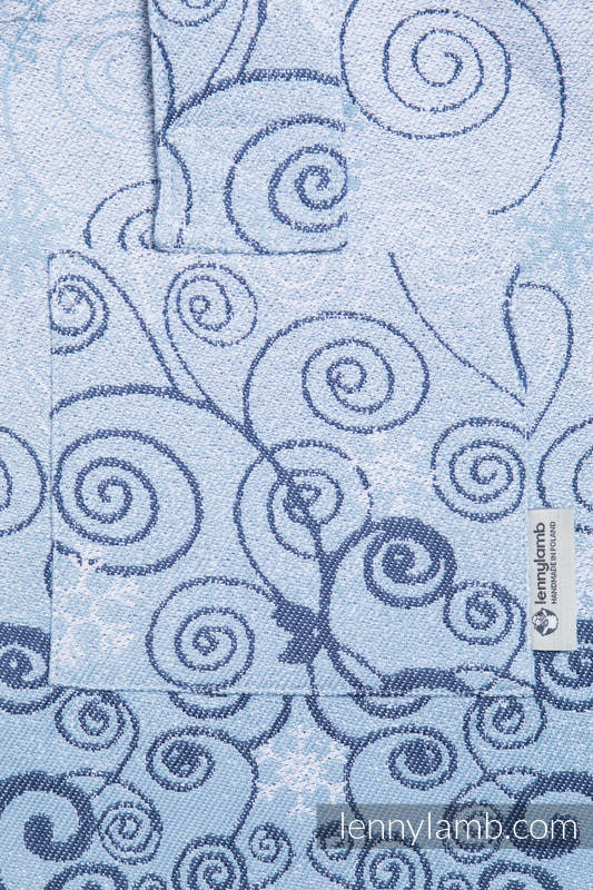 Bolso hecho de tejido de fular (100% algodón) - WINTER PRINCESSA - talla estándar 37 cm x 37 cm (grado B) #babywearing