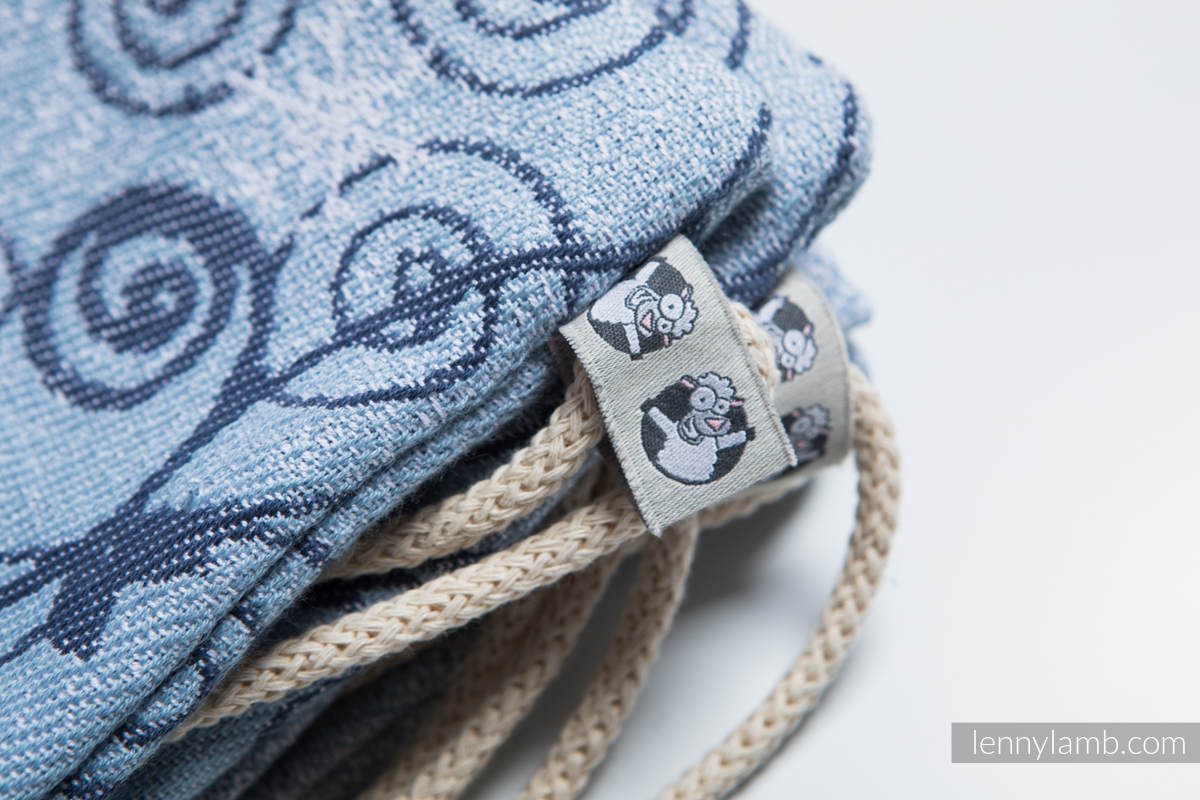 Turnbeutel, hergestellt vom gewebten Stoff (100% Baumwolle) - WINTER PRINCESSA - Standard Größe 32cmx43cm #babywearing
