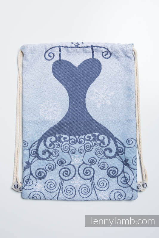 Sackpack made of wrap fabric (100% cotton) - WINTER PRINCESSA - standard size 32cmx43cm #babywearing