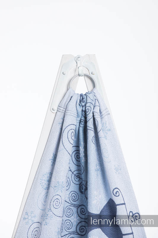Bandolera de anillas, tejido Jacquard (100% algodón) - con plegado simple - WINTER PRINCESS - standard 1.8m #babywearing