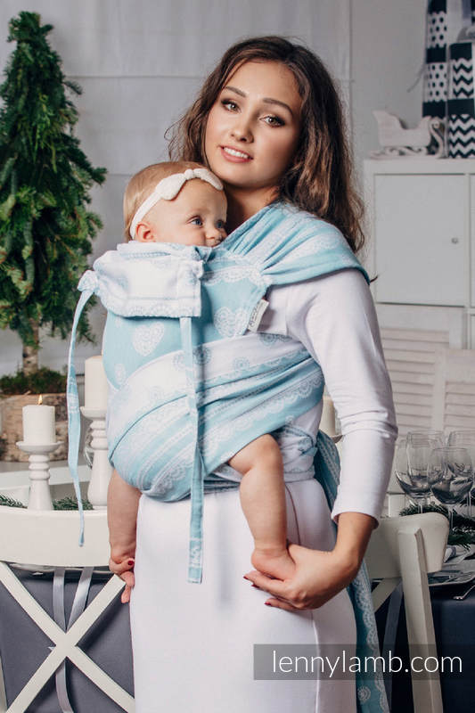 WRAP-TAI portabebé Toddler con capucha/ jacquard sarga/60% algodón, 28% lino, 12% seda tusor/ ARCTIC LACE #babywearing