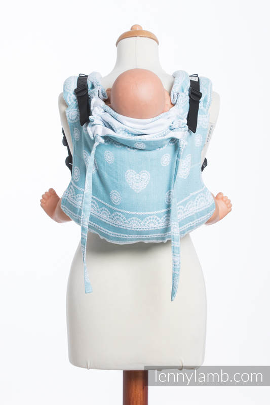 Nosidło Klamrowe ONBUHIMO  z tkaniny żakardowej (60% Bawełna 28% Len 12% Jedwab Tussah), rozmiar Standard - ARKTYCZNA KORONKA #babywearing