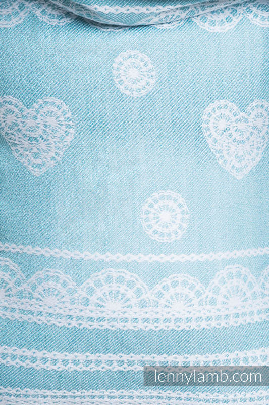 Mochila LennyUp, talla estándar, tejido jaquard (60% algodón, 28% lino, 12% seda tusor) - conversión de fular ARCTIC LACE #babywearing
