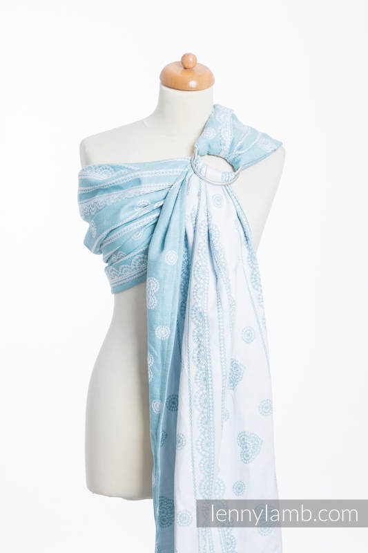 Ringsling, Jacquard Weave (60% cotton 28% linen 12% tussah silk) - ARCTIC LACE - long 2.1m #babywearing